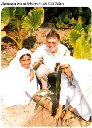 Planting a tree at Jobarpar with CSS Sisters