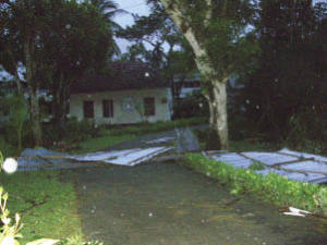 Damage following the cyclone (photo Liz Pain)