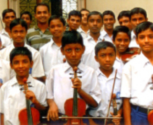 Manab Naskar & boysfrom the Music School Dec 2008
