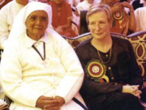 Mary Marsh with Mother Susila