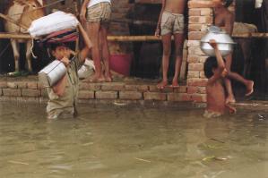 Flodd waters in Dhaka