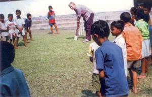 Cricket at St. Nick's: Mary at the wicket